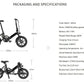 FIIDO D3 Pro Folding Electric Moped - 7.8Ah Battery 250W Motor